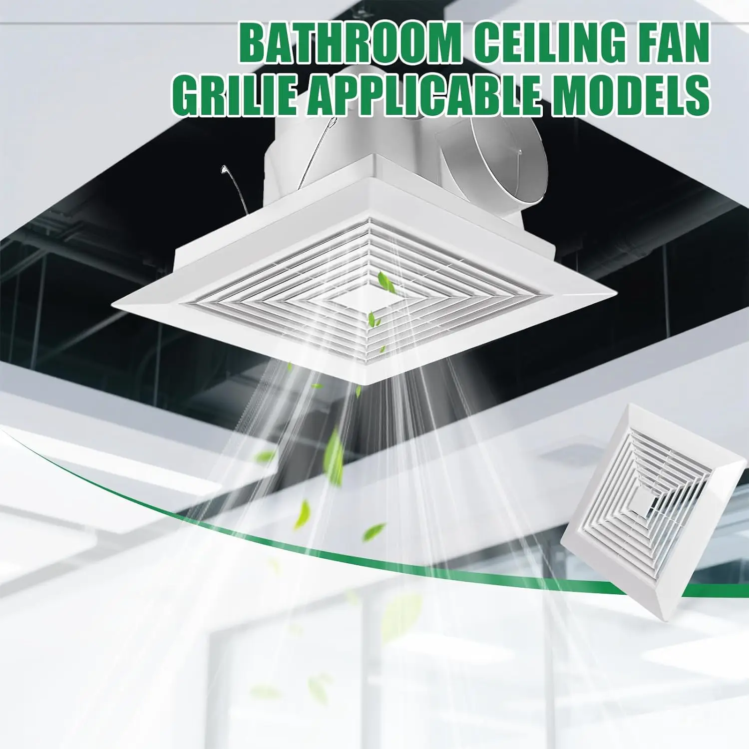Bathroom Exhaust Fan Strong and Silent Integrated Ceiling 30*30 Ventilation Hanging Kitchen Wholesale Bathroom Toilet  Plastic