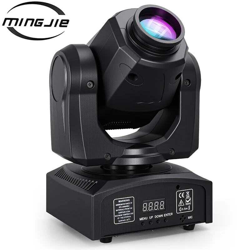 

Mingjie 60W Moving Head Stage Light DMX Spotlight Eight Patterns, Eight Colors For Home Party Disco Wedding Black LED Light