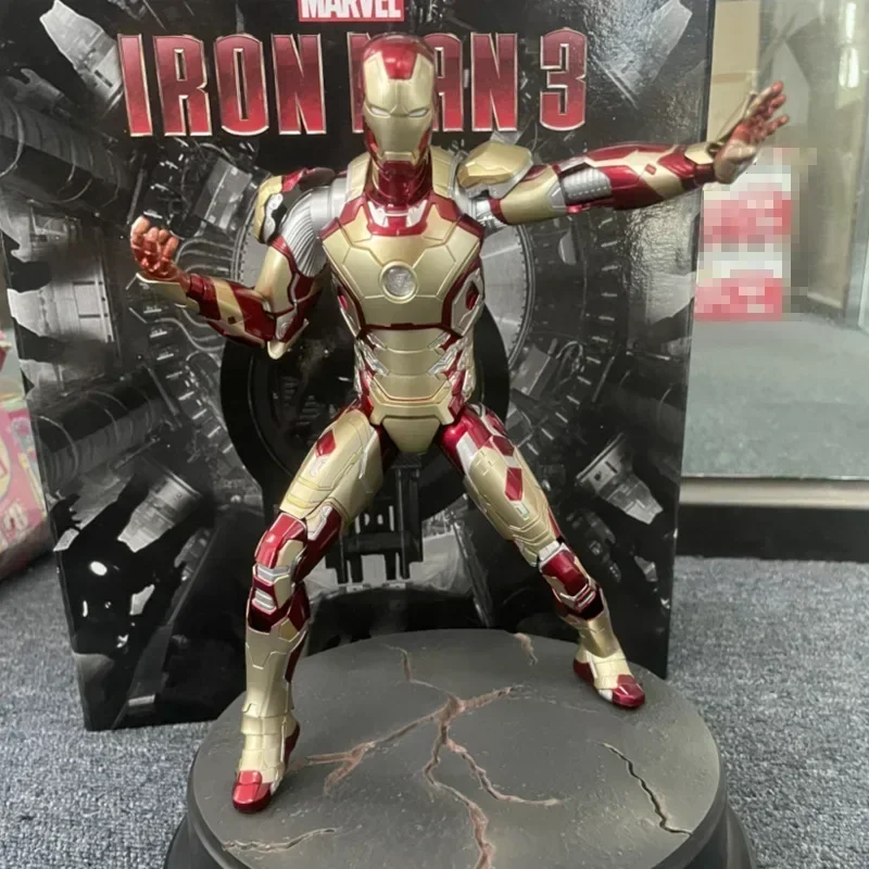 21cm Marvel Avengers Iron Man Large Size Mark Xlv Xlii Armor Figurine Model Functions Creative Decoration PVC Kid Birthday Gift