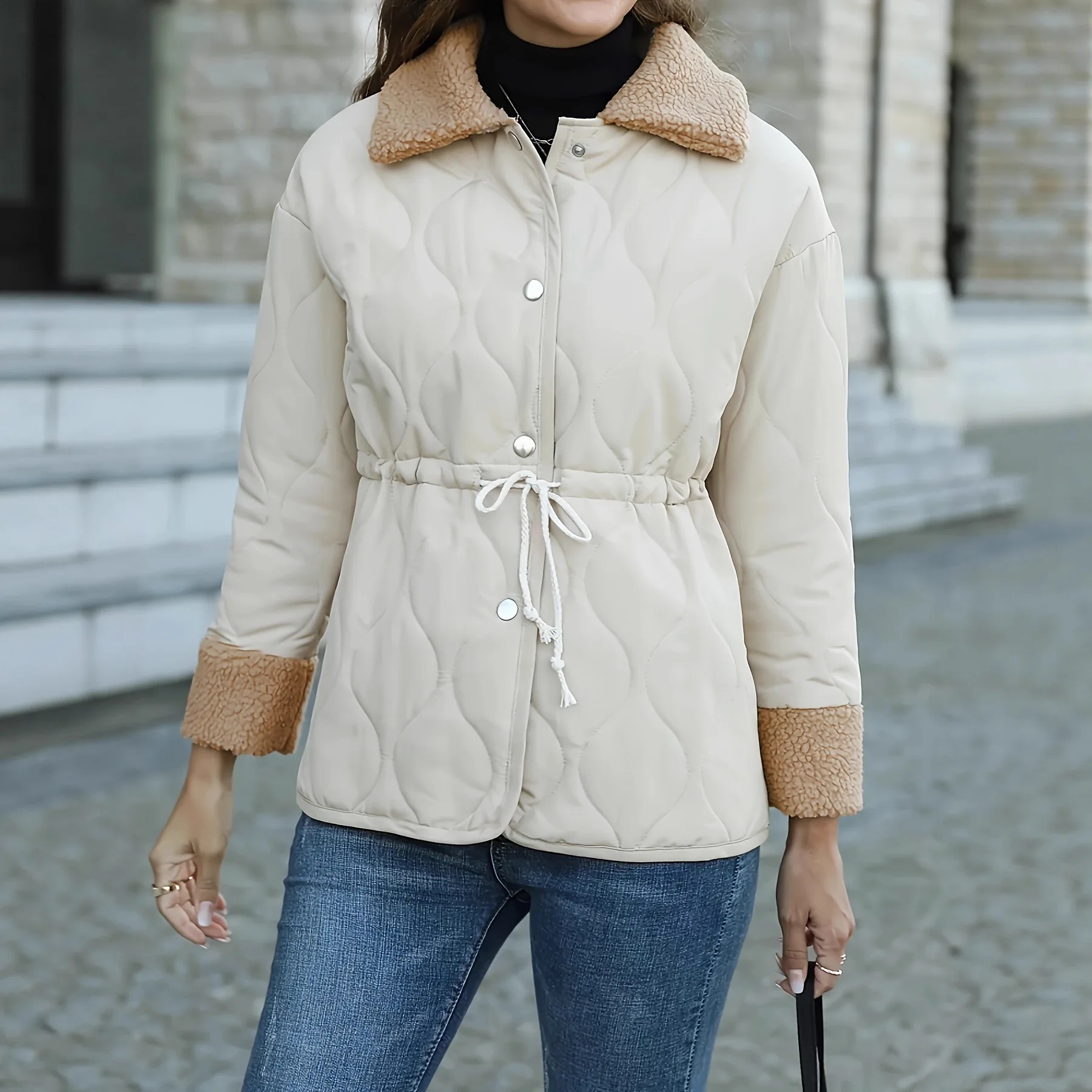 

Женская бархатная хлопковая куртка из ягненка, осенне-зимняя модная маленькая одежда, популярное новое поступление, стильная верхняя одежда, пальто