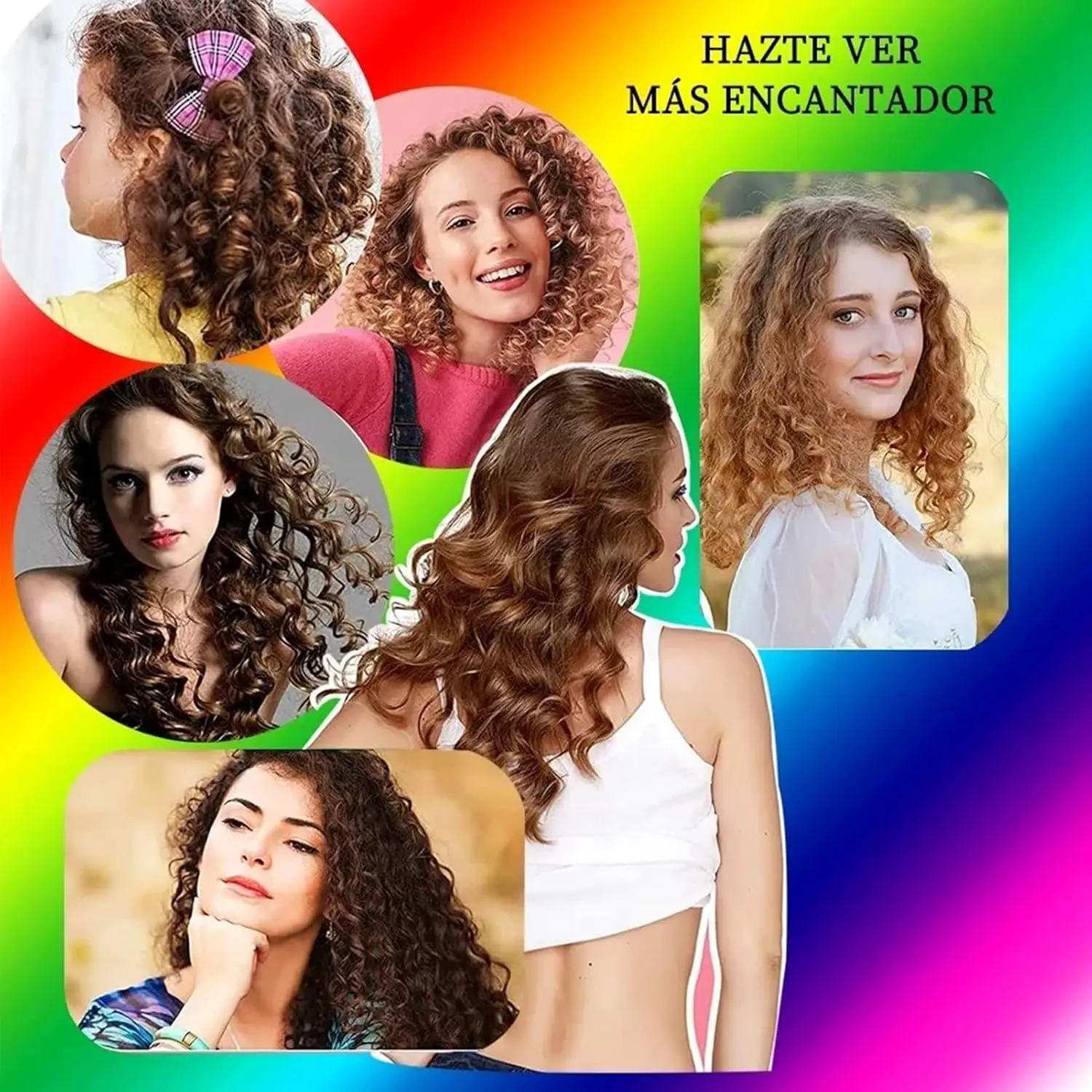 20PCS Heatless Hair Curlers Flexible Soft Foam Hair Rollers No Heat Bendable Curling Rods for All Length Hair 7 Colors Sizes view 3