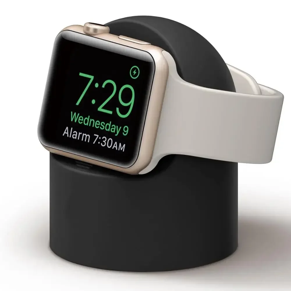 Apple Watch シリーズ 11 10 9 8 7 6 SE 5 3 Ultra用充電スタンド、充電ドックステーション、シリコンブラケット、充電ケーブルホルダー