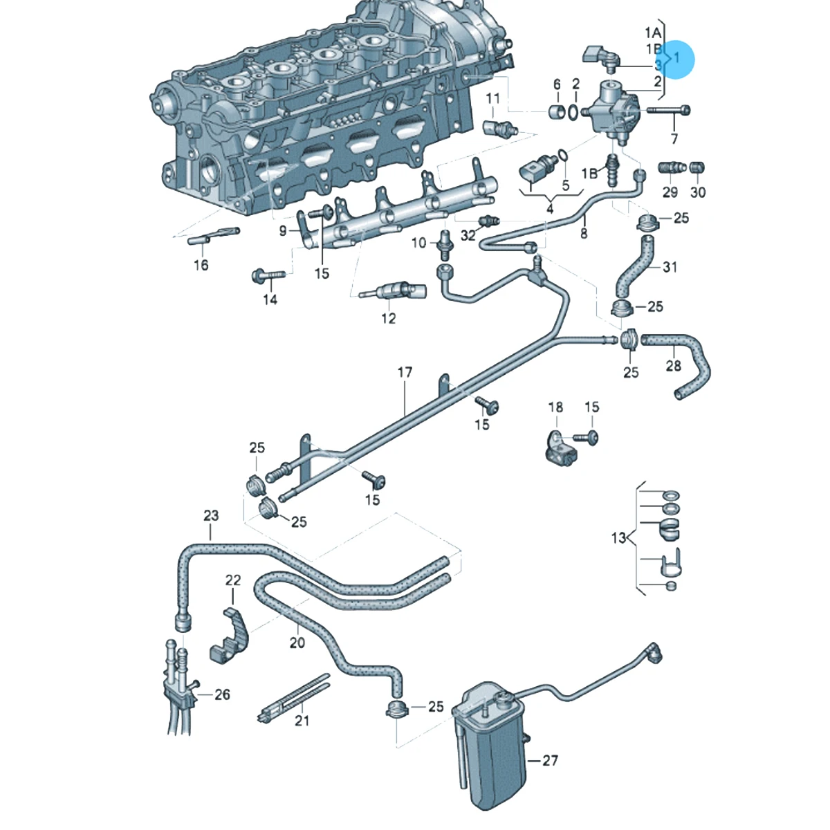 06F127025K 06F127025J EA113 Motor-Hochdruck-Kraftstoffpumpe für VW Eos Golf Jetta Passat B6 Polo Scirocco für Audi A3 A4 A6 TT – Detail 1
