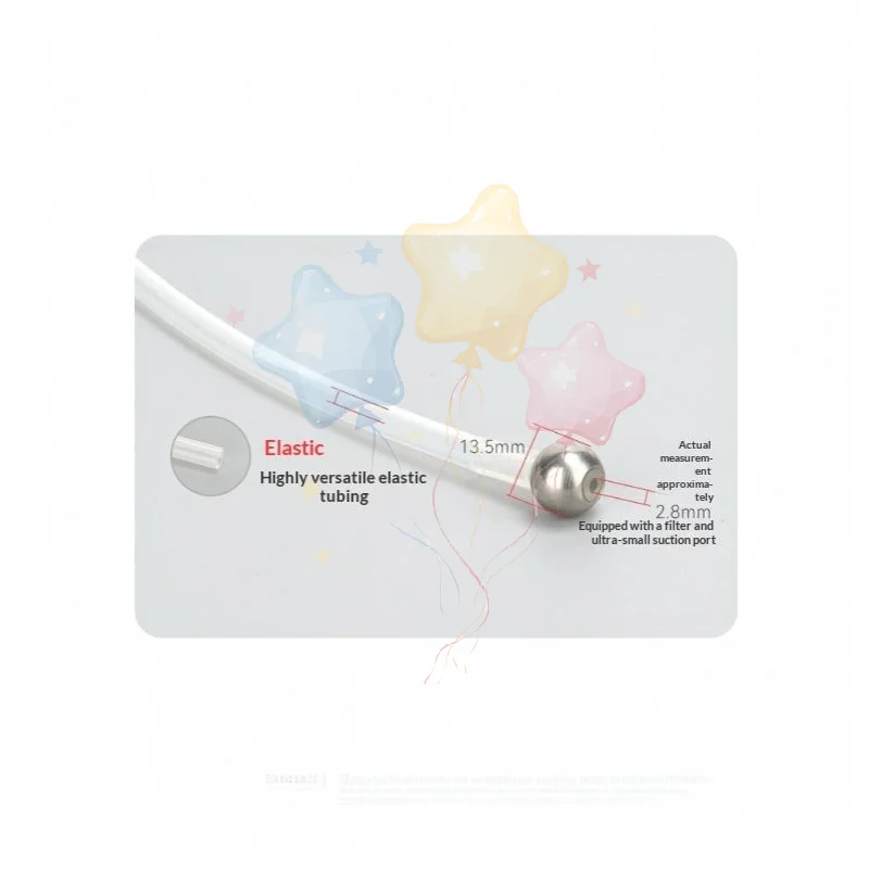 Foam Cannon Soft Straw Pipette Colorful Silicone Rubber With Stainless Steel Gravity Ball Filter