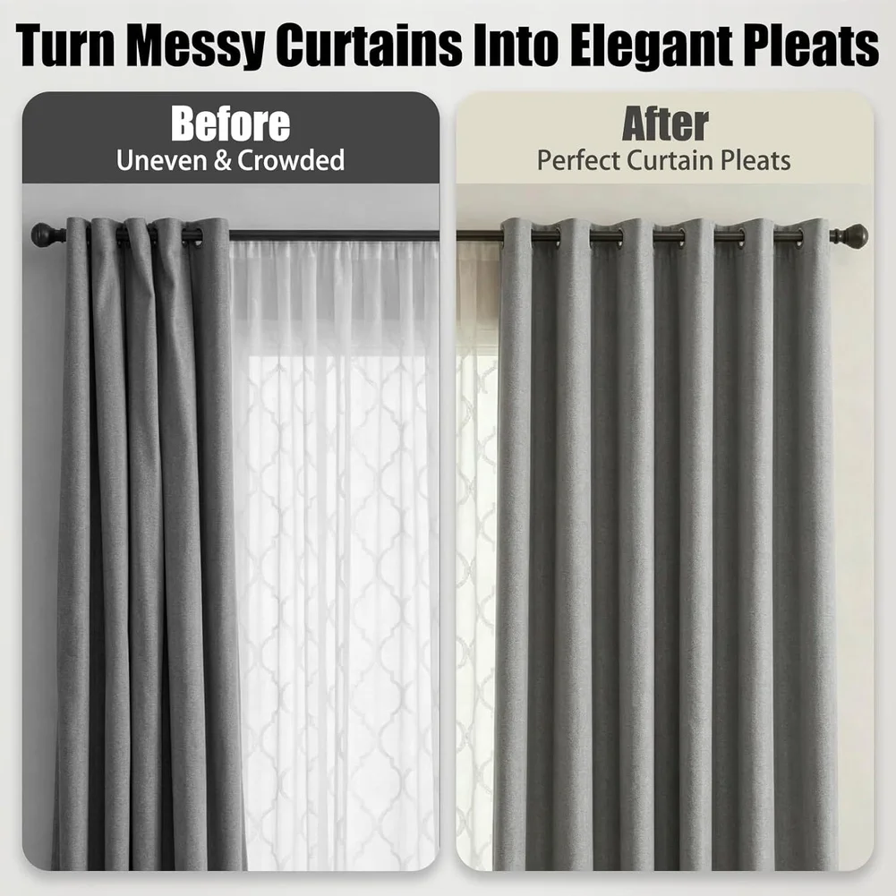 12 Count EVA Foam Curtain Spacers Supporting Repeatable Drapery Layouts Bedrooms Bathrooms and Multipurpose Rooms