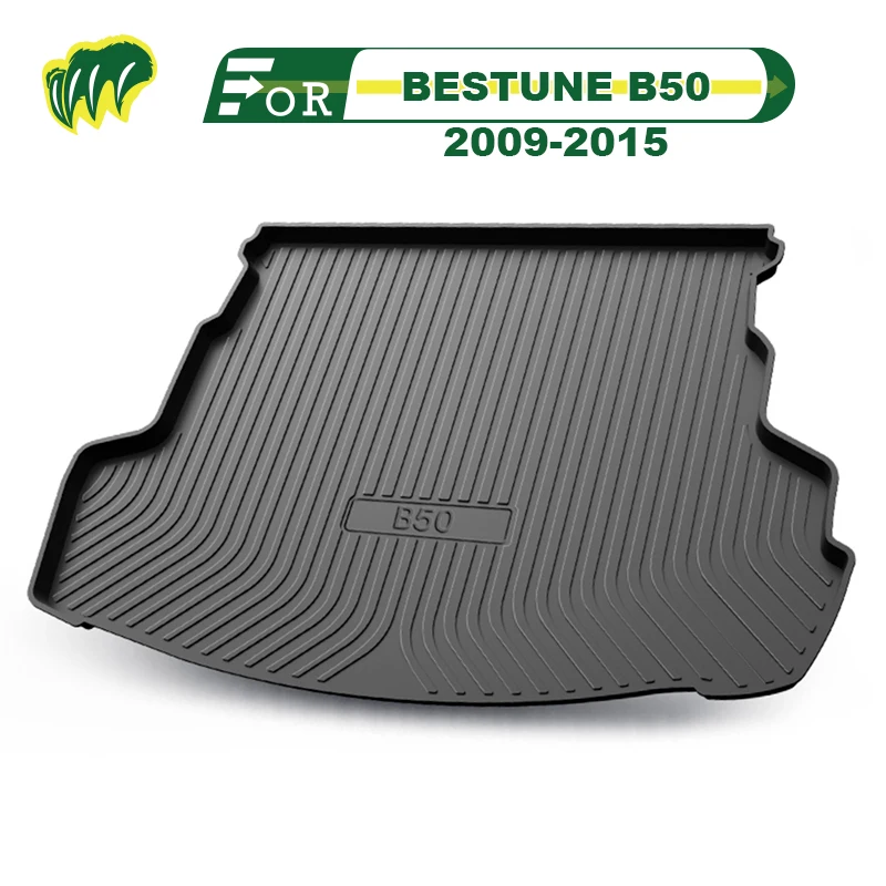 For BESTUNE B50 2009-2021 TPE Custom Fit Car Trunk Mat All Season Black Cargo Mat 3D Shaped Laser Measured Trunk Liners