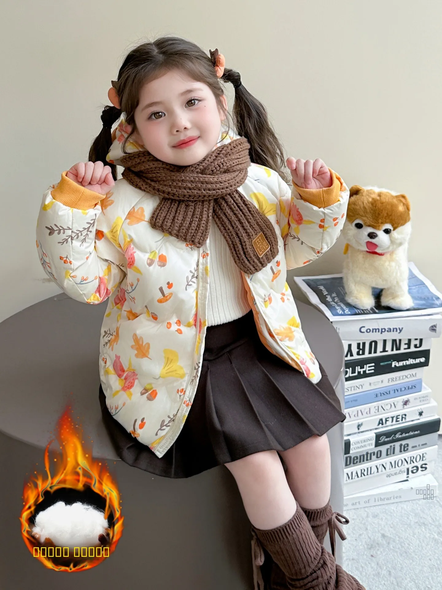 

Утепленная хлопковая куртка для девочек, зимняя одежда 2025 года, новая модная детская зимняя куртка, хлопковое пальто для малышек