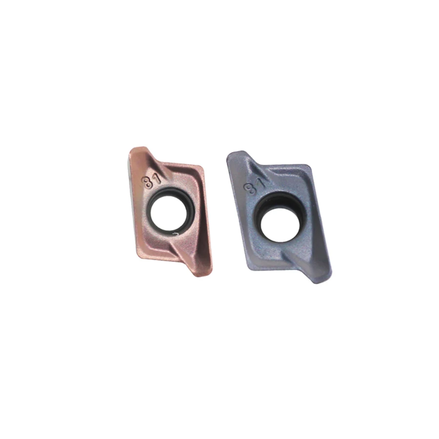 Lame de fraisage en acier inoxydable, outils de tour CNC, alimentation rapide, inserts de foudre, haute qualité, résistant à l'usure, RT100308R-81
