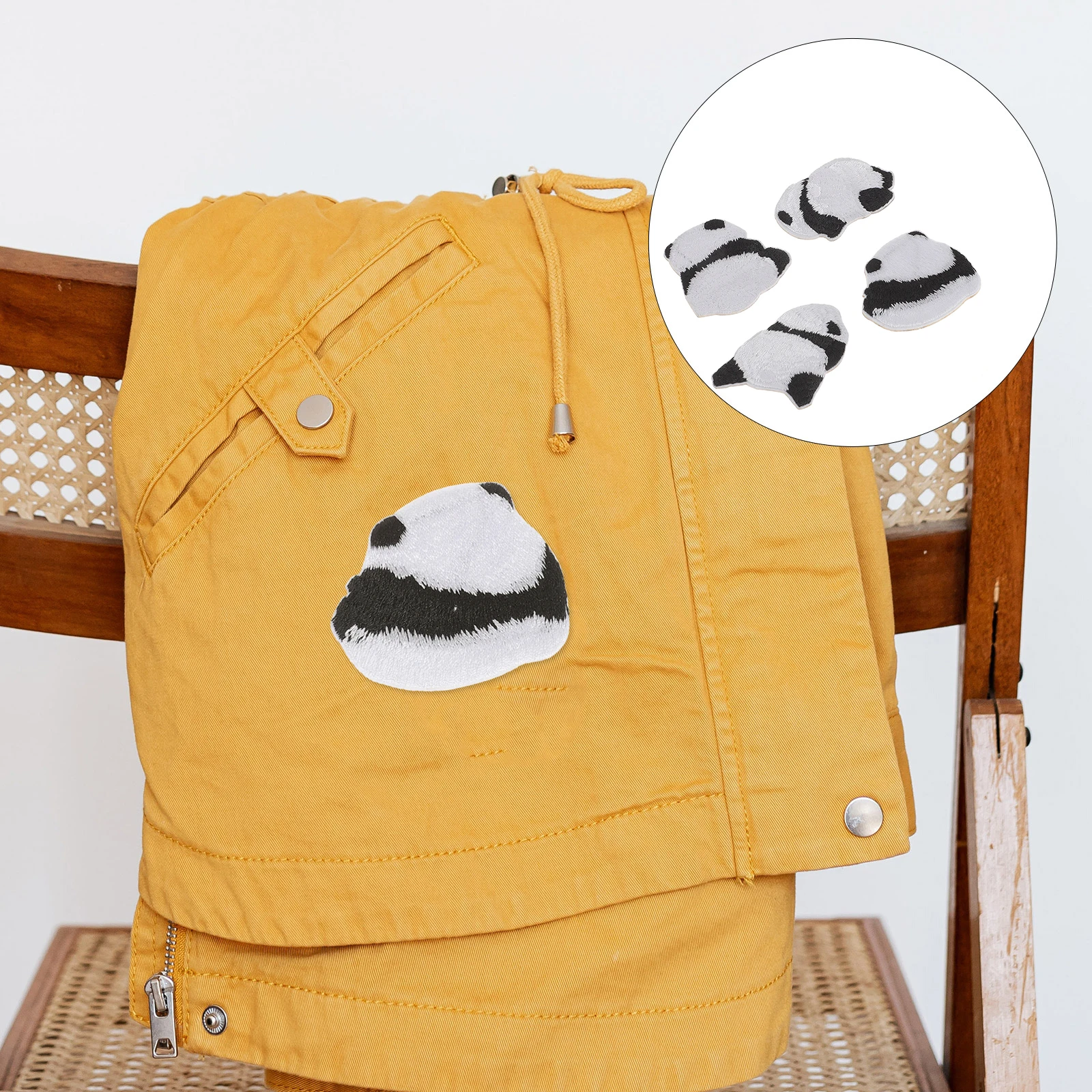 

4 Pcs a Cloth Patches Adorable Fashion DIY Sew Clothing Patches Iron Vintage Jean Fabric Accessories Elastic B