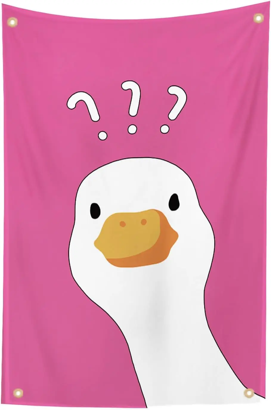 Pink Goose Tapestry 2x3FT With 4 Brass Grommets Cartoon Flag Room Decor Indoors Decorations