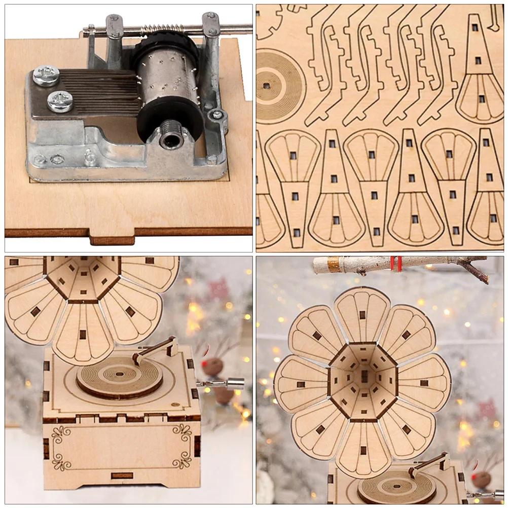 Детская головоломка DIY музыкальная шкатулка игрушки материал взрослый фонограф сборка детские