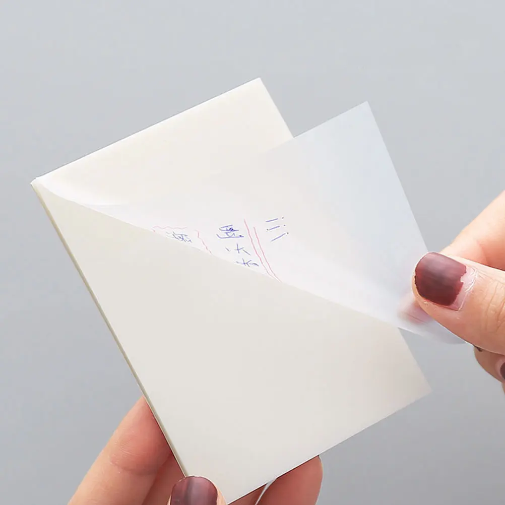 

Sticky Transparent Clear Memo Pads Self Adhesive Office Supplies Tearable Notes for Work Memo Stickers