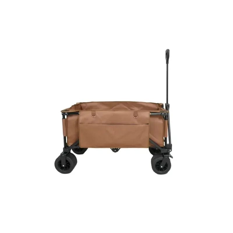 Camping Collapsible Folding Wagon Foldable Utility Cart with Table Cart