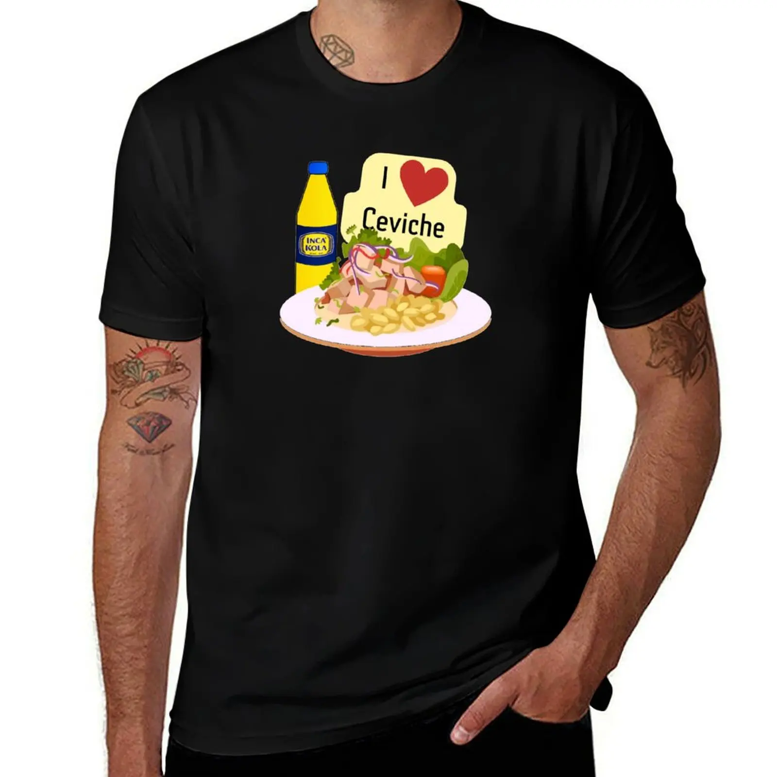 

Ceviche + Inca Kola T-Shirt t shirts for man graphic tees funny t shirts cotton T-Shirt