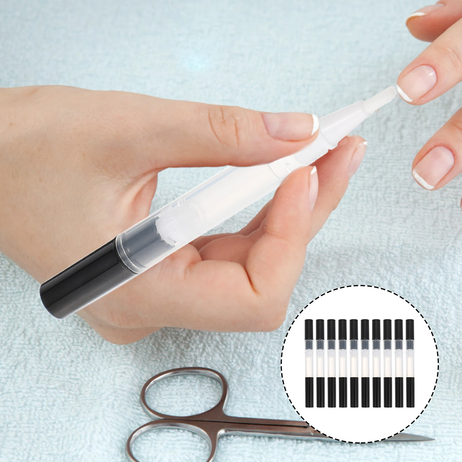 

10 шт. пустые ручки для лака для ногтей, портативный аппликатор для блеска для губ, эфирное масло для роста ресниц, масло для кутикулы, ручка для маникюра