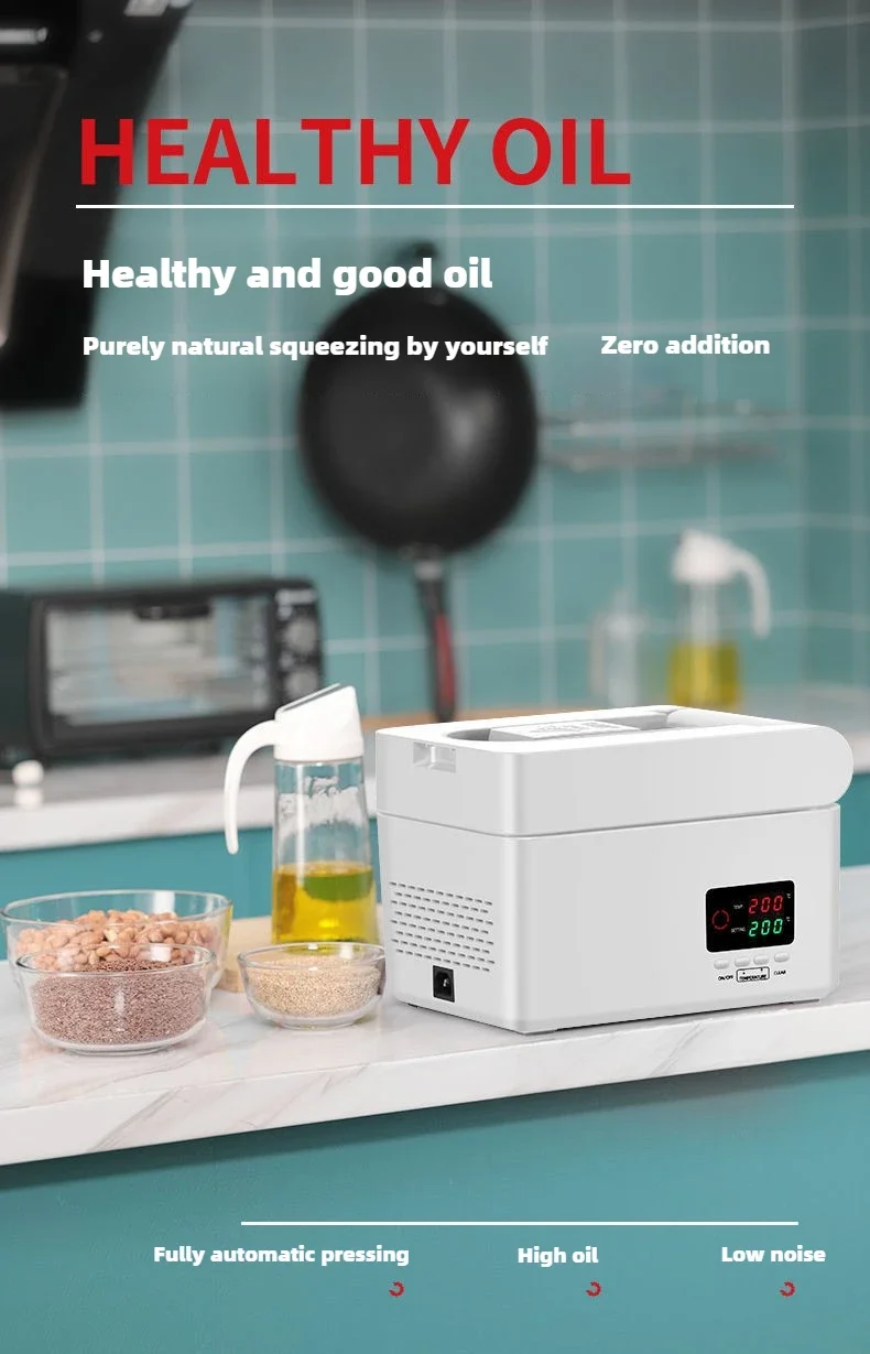 Household Super Intelligent Digital Temperature Control Oil Press, Family Multi-functional Small Automatic Hot And Cold Pressed