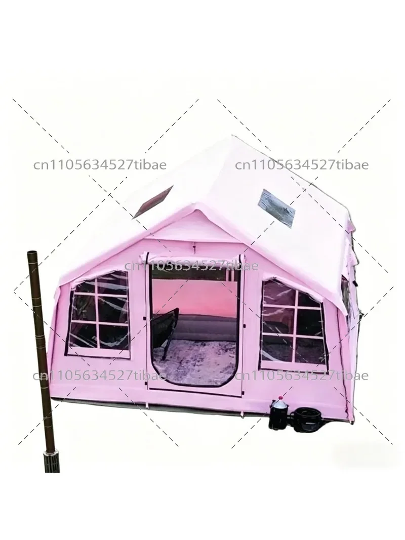 Pink Waterproof Inflatable Family Tent Outdoor Camping Air Tent