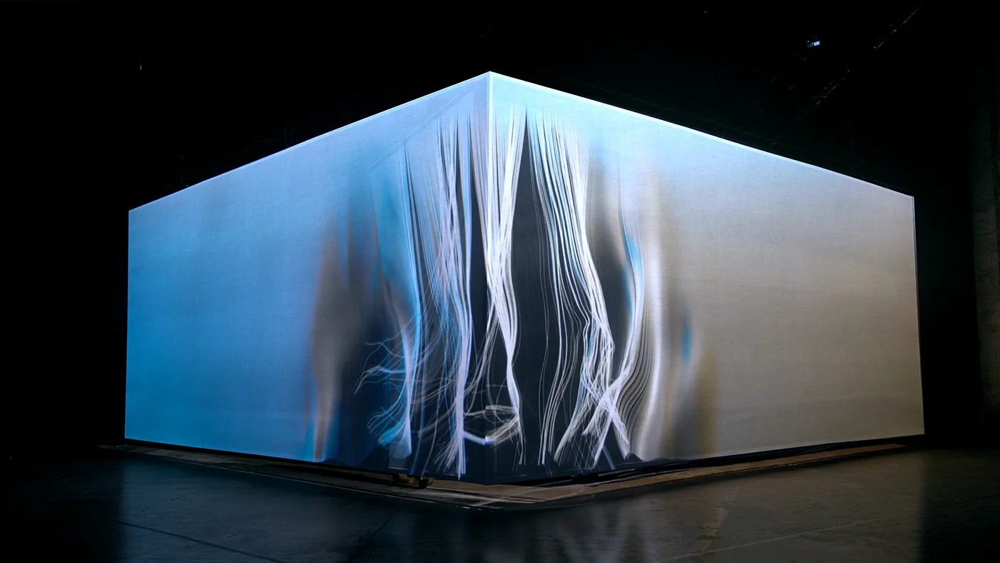 3D-Hologramm-Projektor-Bildschirm für den Außenbereich, Hologauze-Projektionssystem für Modenschau