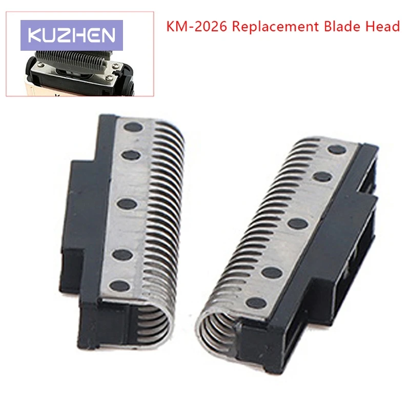 

2PCS/Set 2026 Razor Blade Shaver Head For Men's Electric Shaver KM-2026 Razor Mesh Blade Net Beard Shaving Parts