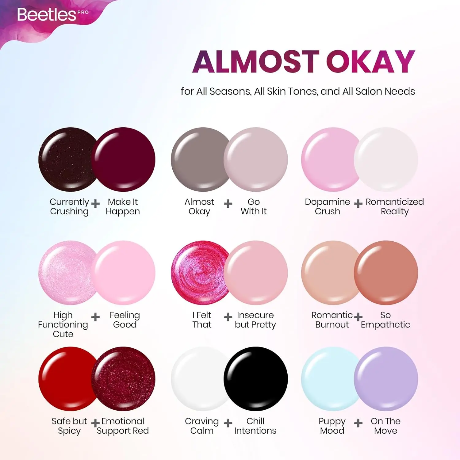 Professionelles Gel-Nagellack-Set mit 18-Farben, Basis- und Decklackern, Nagelwerkzeugen und UV-Lampe für den Salongebrauch