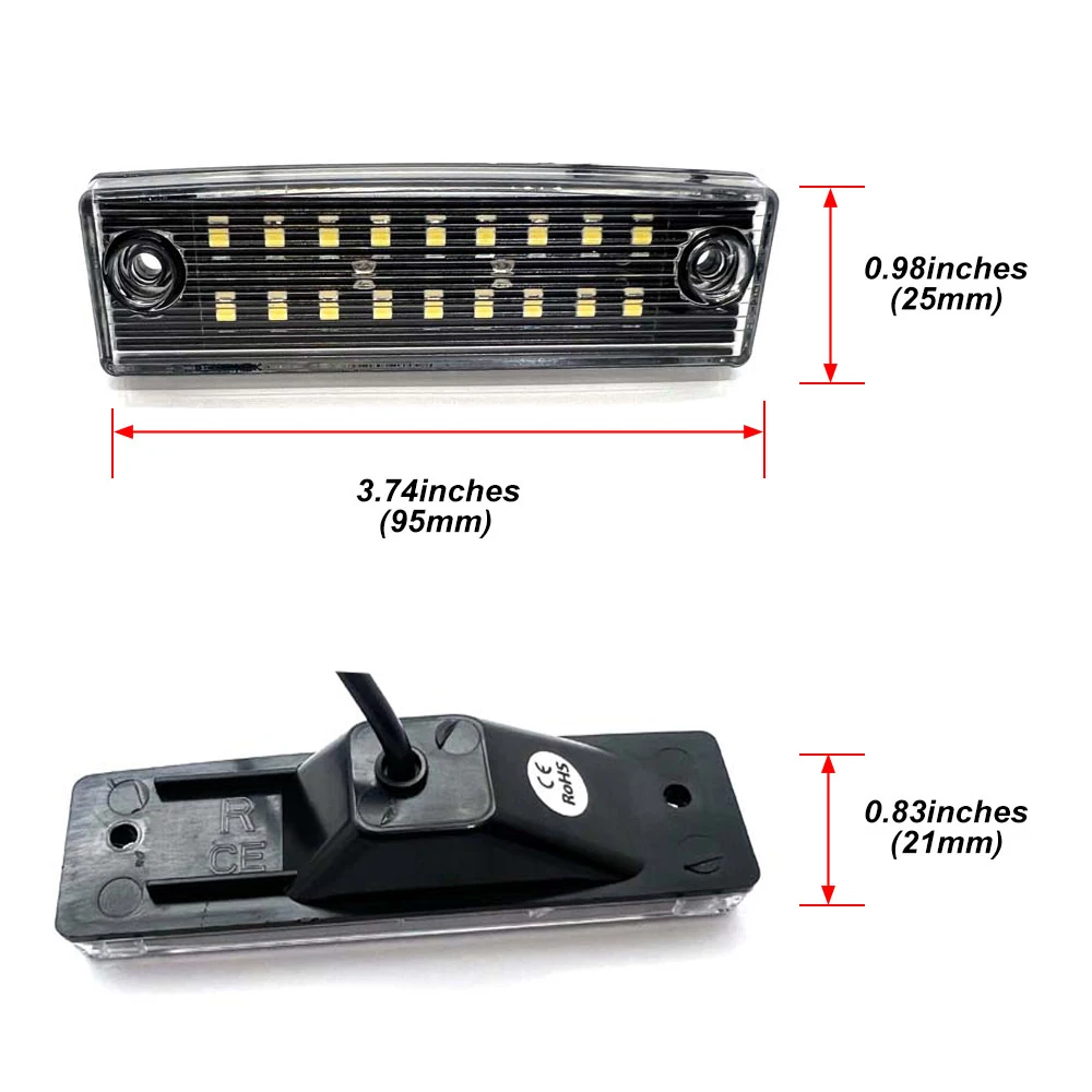 2 sztuk dla Toyota 4 Runner 1996-2019 Sequoia 2008-2019 samochód Super jasna biała tablica rejestracyjna LED światła oświetlenie tablicy rejestracyjnej