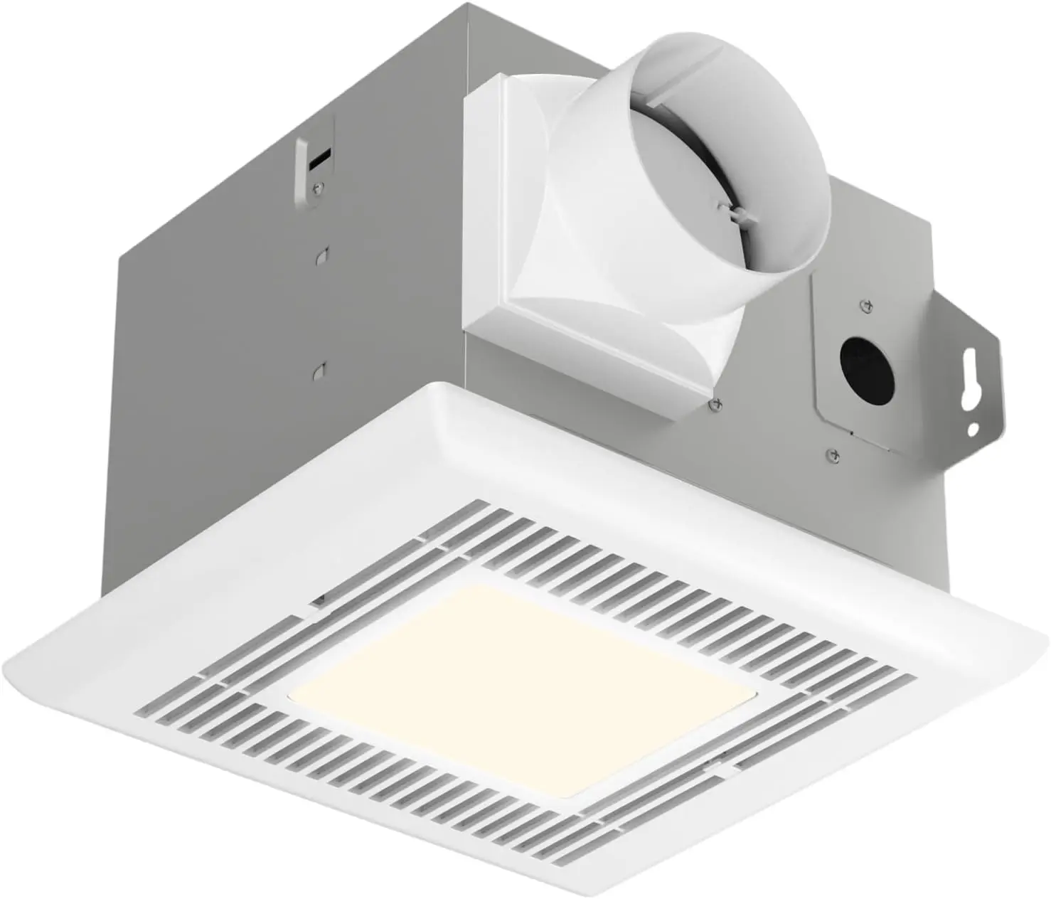 

Very-Quiet 70 CFM Bathroom Exhaust Fan with LED Light, Ceiling Mounted, Easy Installation