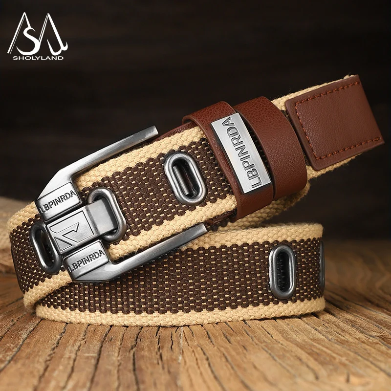 New Military Tactical Canvas Men's Belt Fashion Trend Versatile Jeans Accessories Business People Luxury Designer Nylon Belt