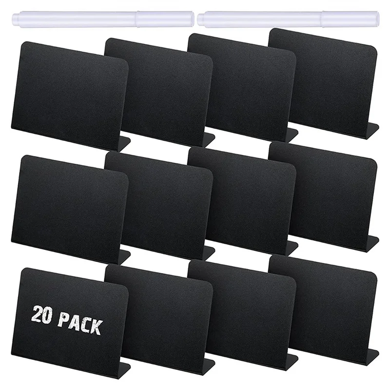 80Pcs 4 X 3 Inches Mini Chalkboard Table Tent Sign Chalkboard Buffet Tags Food Label For Party Tabletop Chalkboard Signs