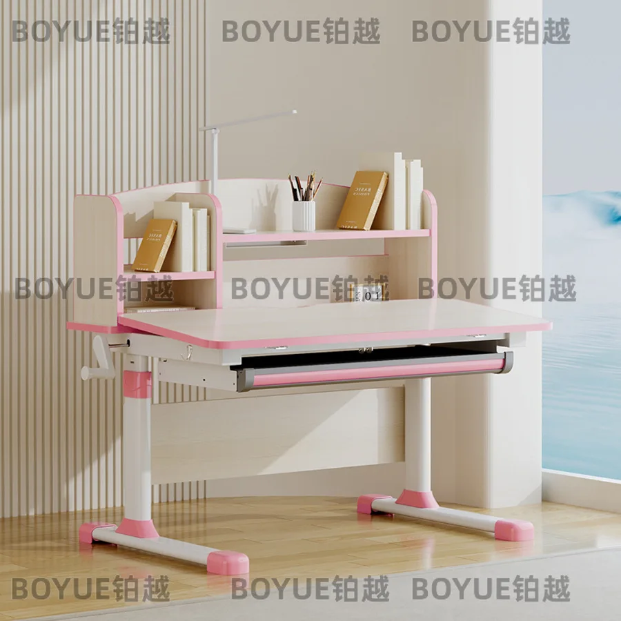 Adjustable Solid Wood Kids Study Desk and Chair Set Modern Simple Writing Table for Primary Secondary School Students view 5