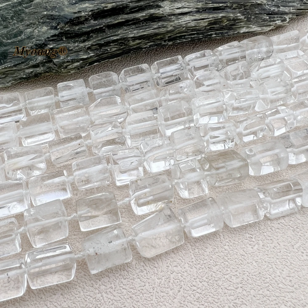 Approx 12-15mm Faceted Natural Clear Quartz Crystal Cutting Nugget Space Loose Beads For DIY Jewelry Making MY231028