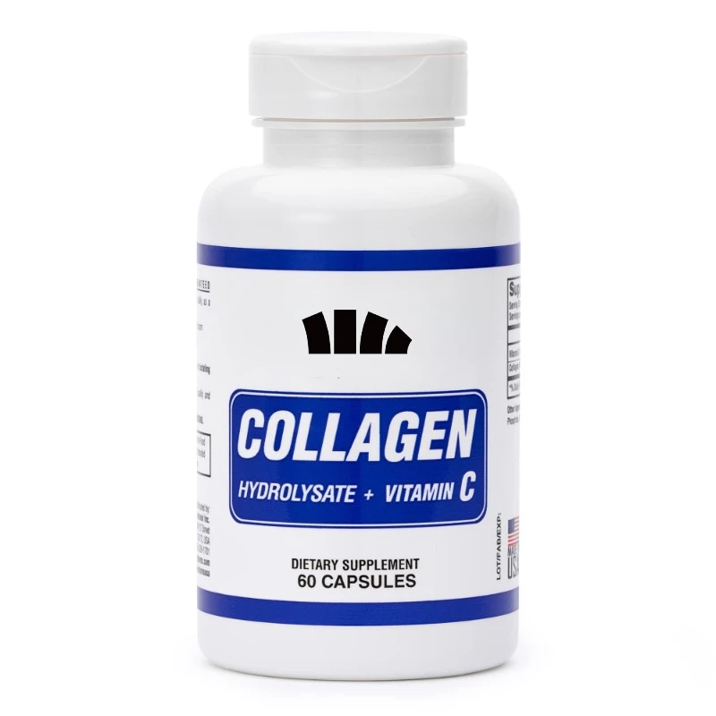 

Collagen Capsules Containing Vitamin C - Anti-aging, Immune Support, Healthy Hair, Skin, and Nail Supplements -60 Capsules