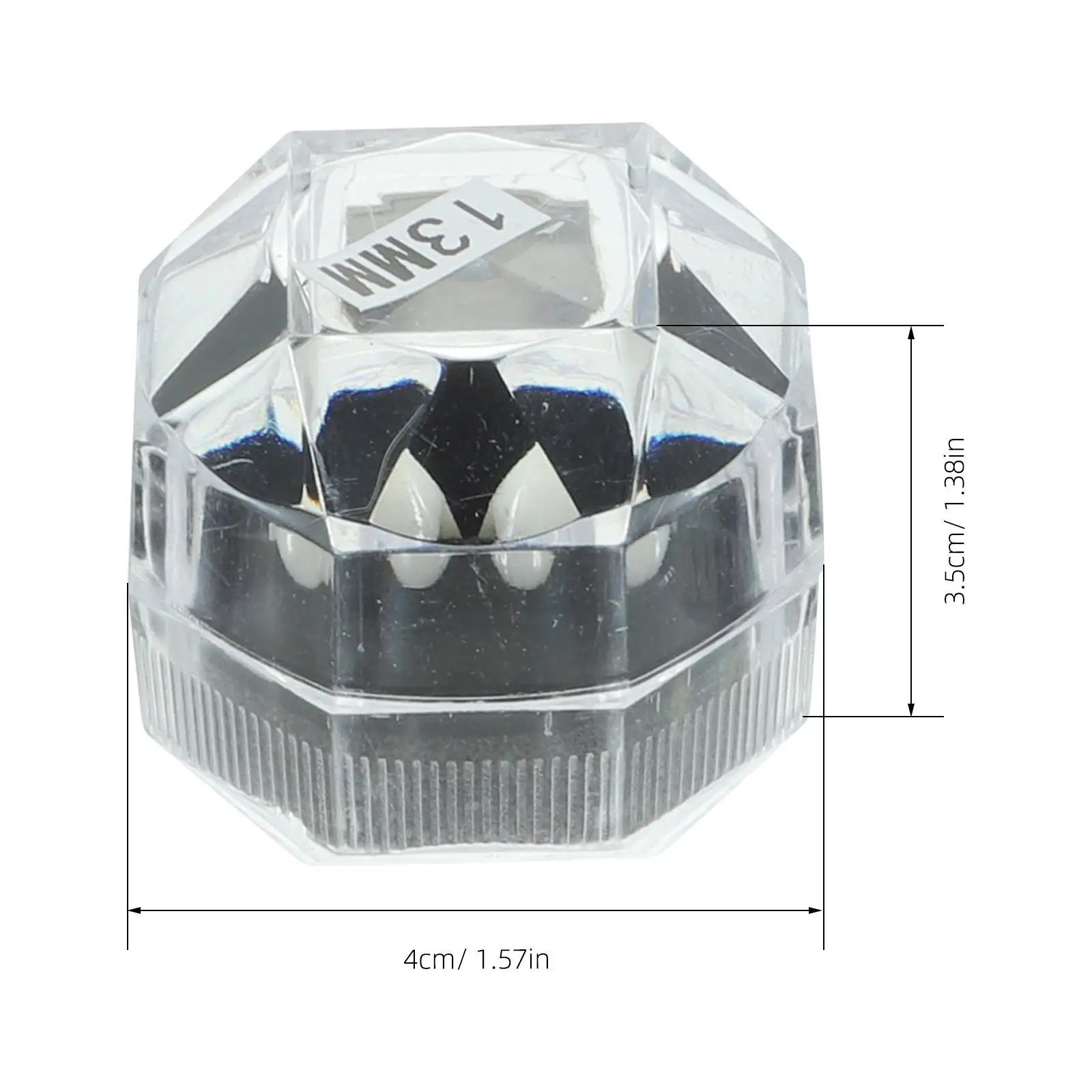 Dentaduras postizas, gorros realistas para disfraz de Halloween, accesorios para dientes, accesorios de Cosplay, 13mm, 15mm, 17mm