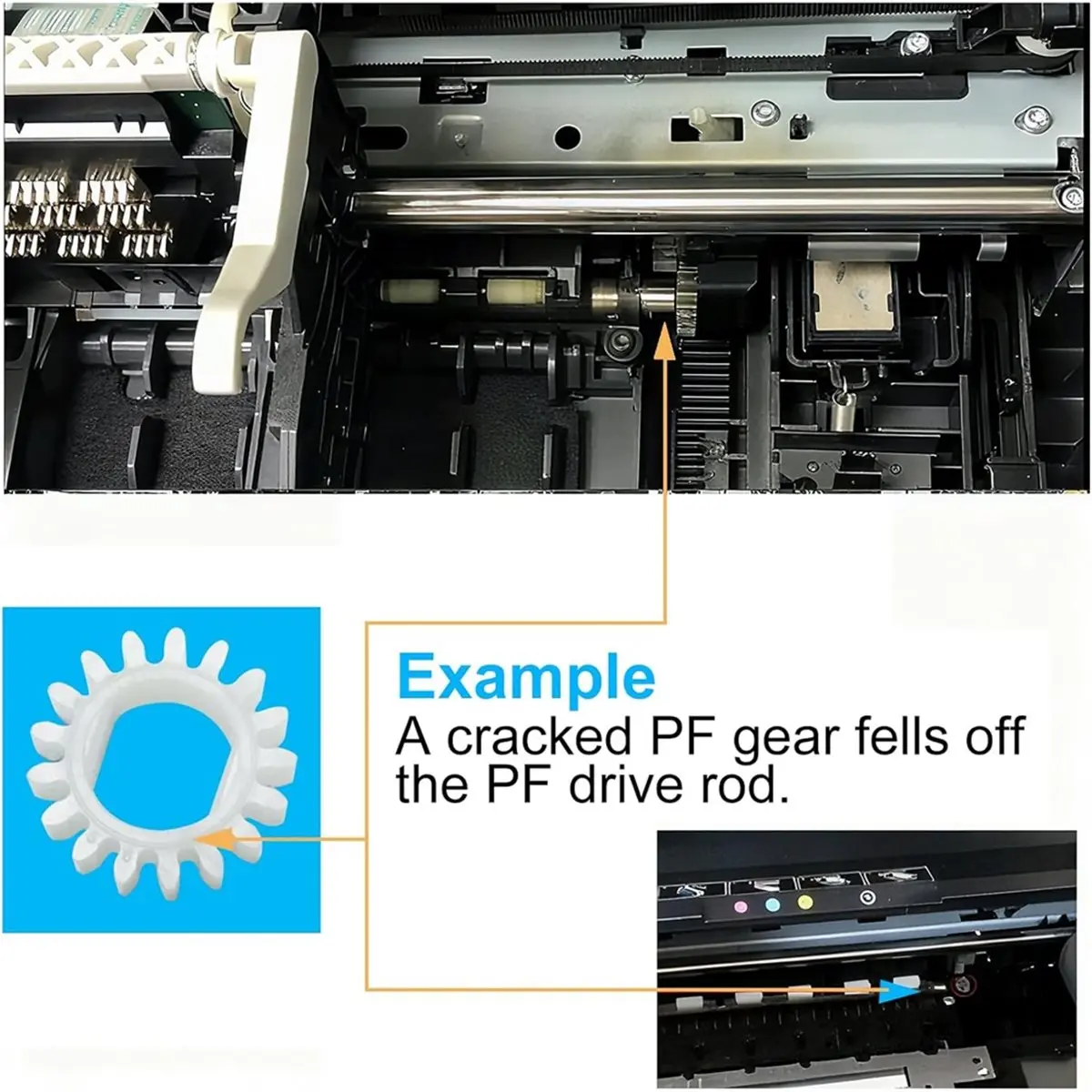 [VALUE PACK]1pc Print Parts Paper Feed Gear for OfficeJet 9010 9012 9015 9020 9023 9025 9026 9028for Officejet Printer Gear