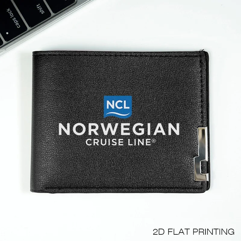 NORWEGIAN CRUISE LINE PU محفظة جلدية للرجال نمط أعمال نحيف متين وخفيف الوزن للاستخدام اليومي وإكسسوارات عصرية