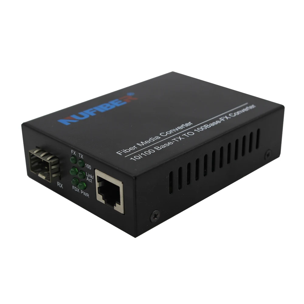 10/100M SFP Fiber Media Converter 10/100Base-TX to 100Base-FX SFP Slot  Enterprise Switches Without SFP Module
