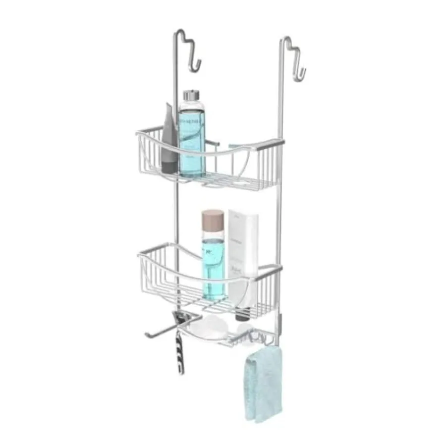 

Products 13634 VENUS 3-Tier Over the Shower Door Caddy Grey