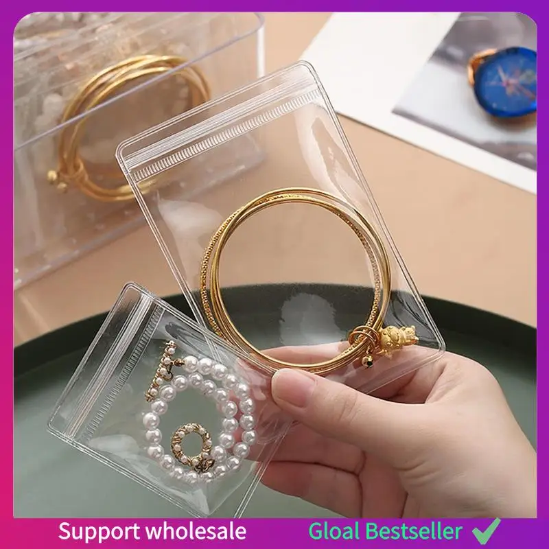 

A38M Acrylic Jewelry Box Organizer, Clear Jewelry Organizers And Storage With 60 Bags, For Earrings/Rings/Bracelet/Necklaces