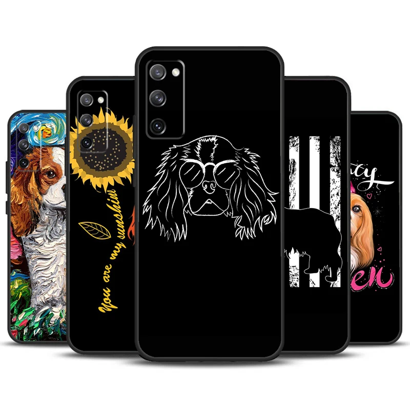 Cavalier King Charles Spaniel Dog Case For Samsung Galaxy S22 S23 S24 Ultra Plus Note 10 20 S8 S9 S10 S20 FE S21 FE Cover