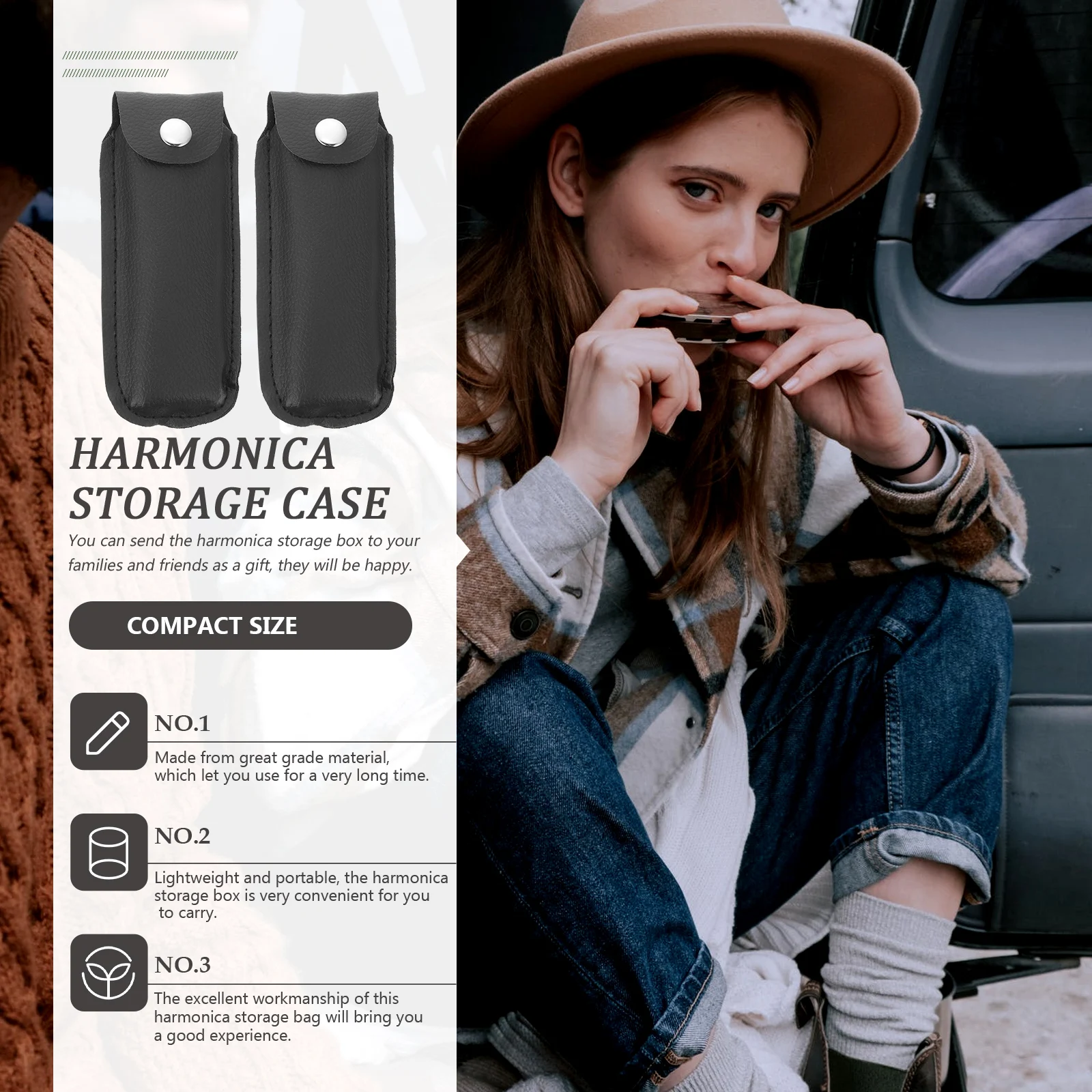 

Harmonica Case Harmonicas Storage Bag Holder Accessories Protective Sleeve Carrying Protector