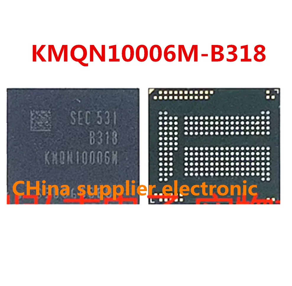 ذاكرة فلاش IC رقاقة ، المستخدمة ، EMCP ، NAND ، KMQN10006M-B318 ، KMQN10006M ، eMMC 8 + 1 ، 8G ، BGA221 ، 1-5 قطعة