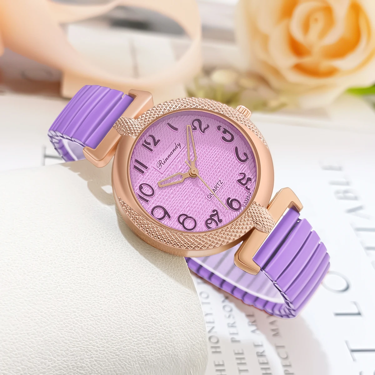 Fashion Simple Luxury Women Stretch Strap Quartz Watch