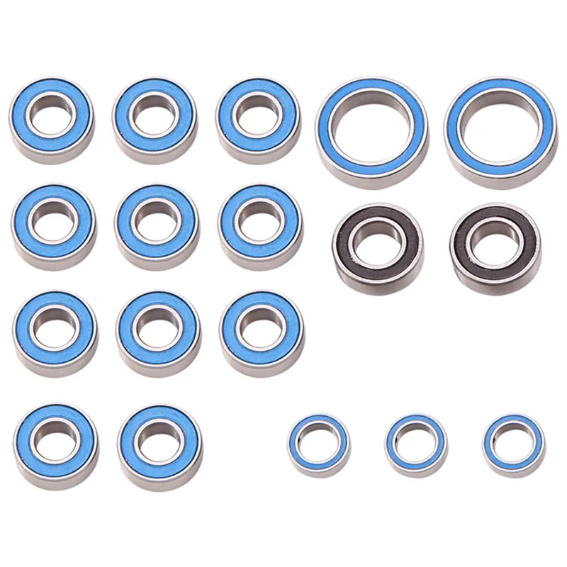 18PCS Rubber Sealed Ball Bearing Kit for Tamiya CC-01 CC01 1/10 RC Car Upgrades Parts Accessories