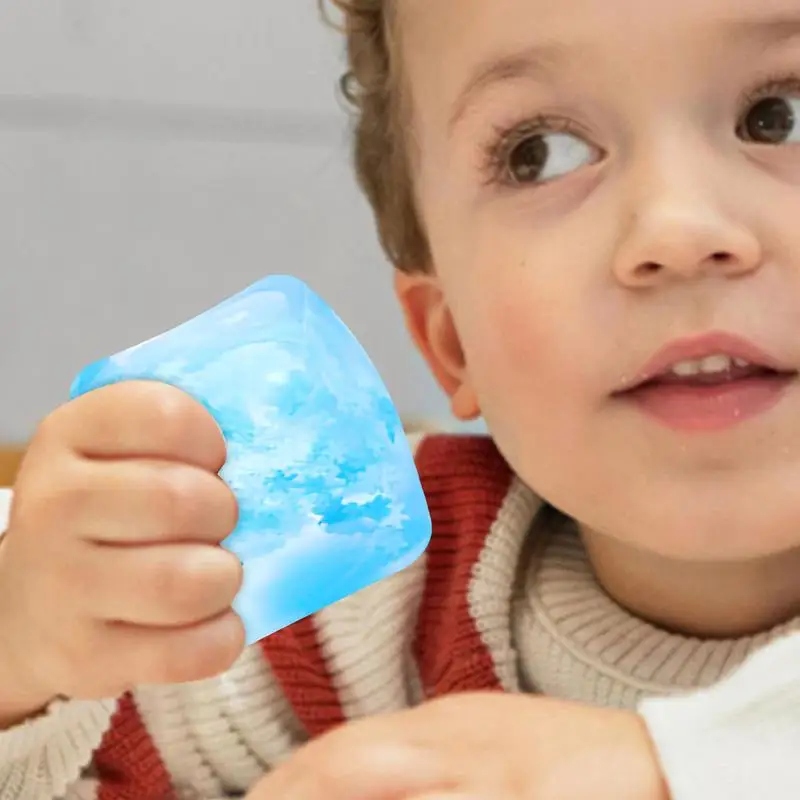 Ice Cube Stress Toy Cube Block Stress Balls Ice Cube Stress Balls Slow Rising Dough Stress Balls Calming Sensory Toy For Friend