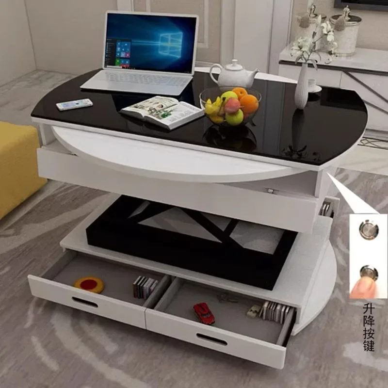 

Ящики для хранения, приставной столик, простой промышленный механизм, регулируемый журнальный столик-трансформер, роскошная мебель для патио Mesas Bajas