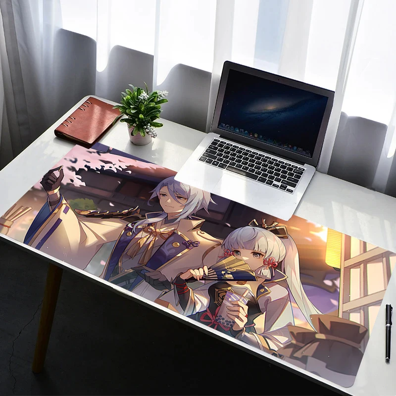 

Mouse Pad Office PC Gaming Accessories Keyboard Pad Anime Print Mousepad Laptop G-genshin Impact Kamisato Ayato Desk Mouse Mat