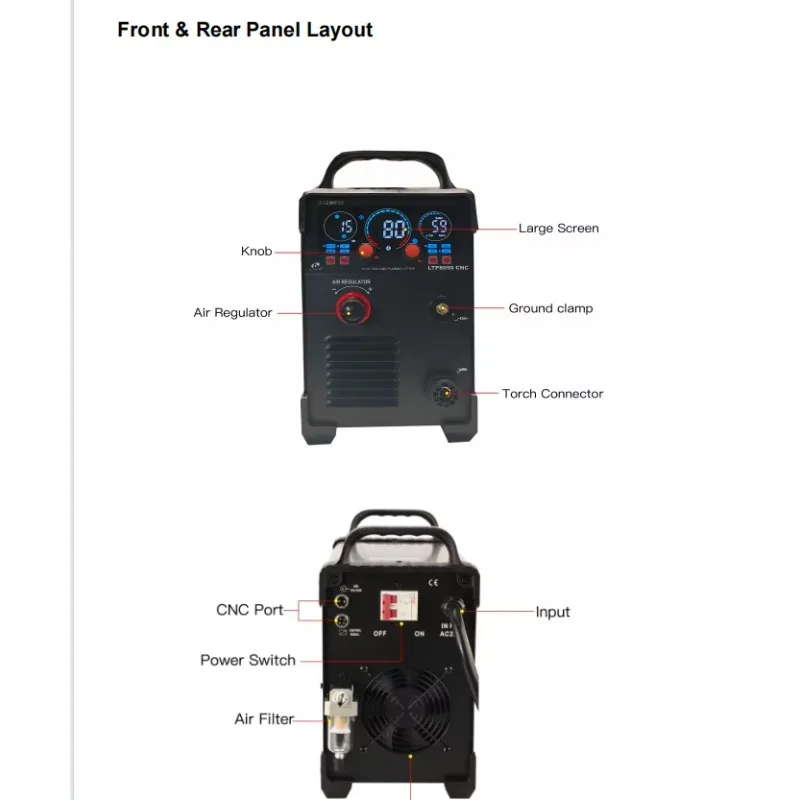 

LOTOS Ltp8050 Portable Cnc Plasma Cutters Inverter 220V 30 mm Plasma Cnc Metal Cutting Machine for March Expo.