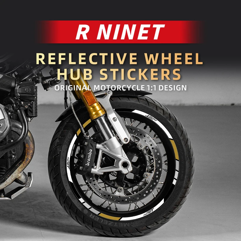 

Used For BMW R NineT Motorcycle Accessories Decals Easy To Pasted Reflective Wheel Hub Stickers To Safty Riding