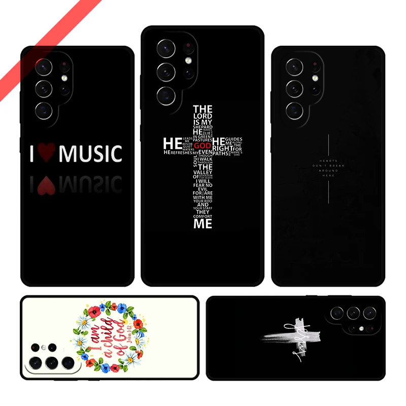 Christian Symbol Phone Case For Samsung Galaxy S20 FE S21 S10 S23 Plus S24 S22 Ultra Coque Note20 Note10 S9 S8 Cover Capa