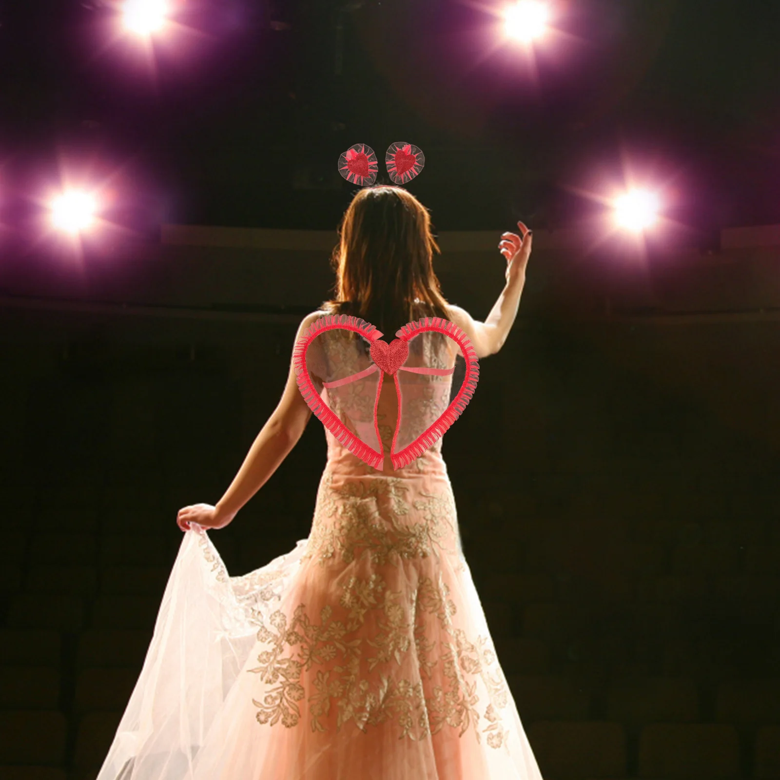 

1 комплект, белый женский костюм с крыльями феи для взрослых, реквизит для выступления, костюм ангела, комплект, аксессуары для наряда, вечерние аксессуары