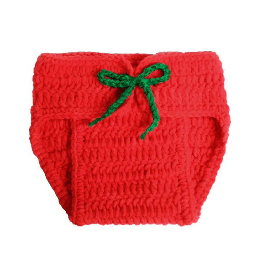 

Newborn Photography Prop Baby Knit Costume Fruit Design Set Beanie Underwear Elastic Breathable Crochet Clothes